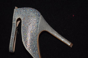 KathyJean Silver Sparkles Pumps