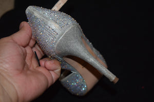 KathyJean Silver Sparkles Pumps